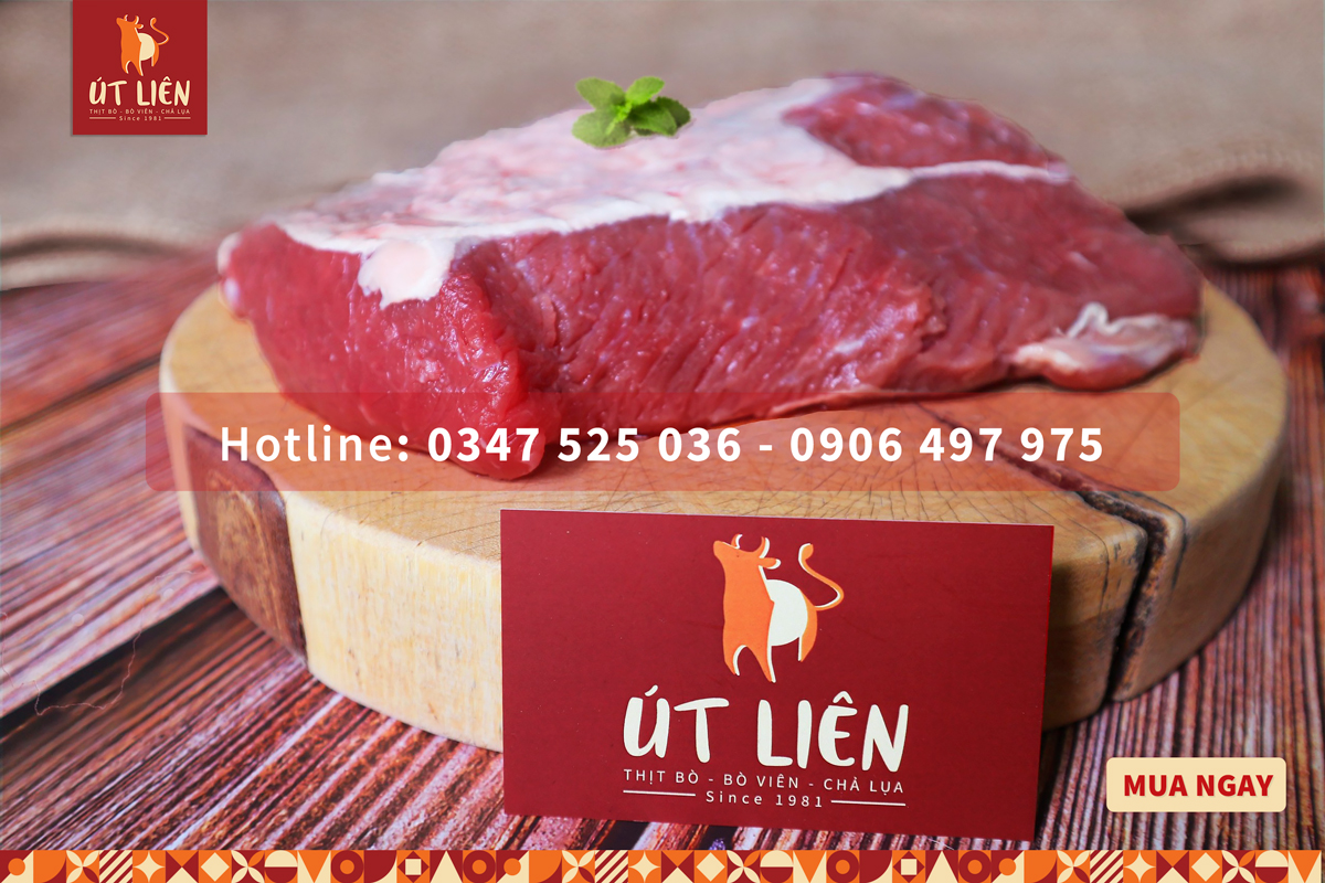 thịt bò Út Liên - tiệm nhà Út đảm bảo tươi ngon